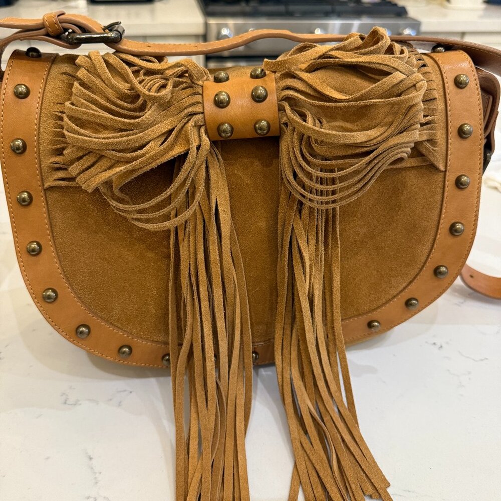 💯 Authentic RED Valentino Designer Crossbody – Tan Studded Bow Detail